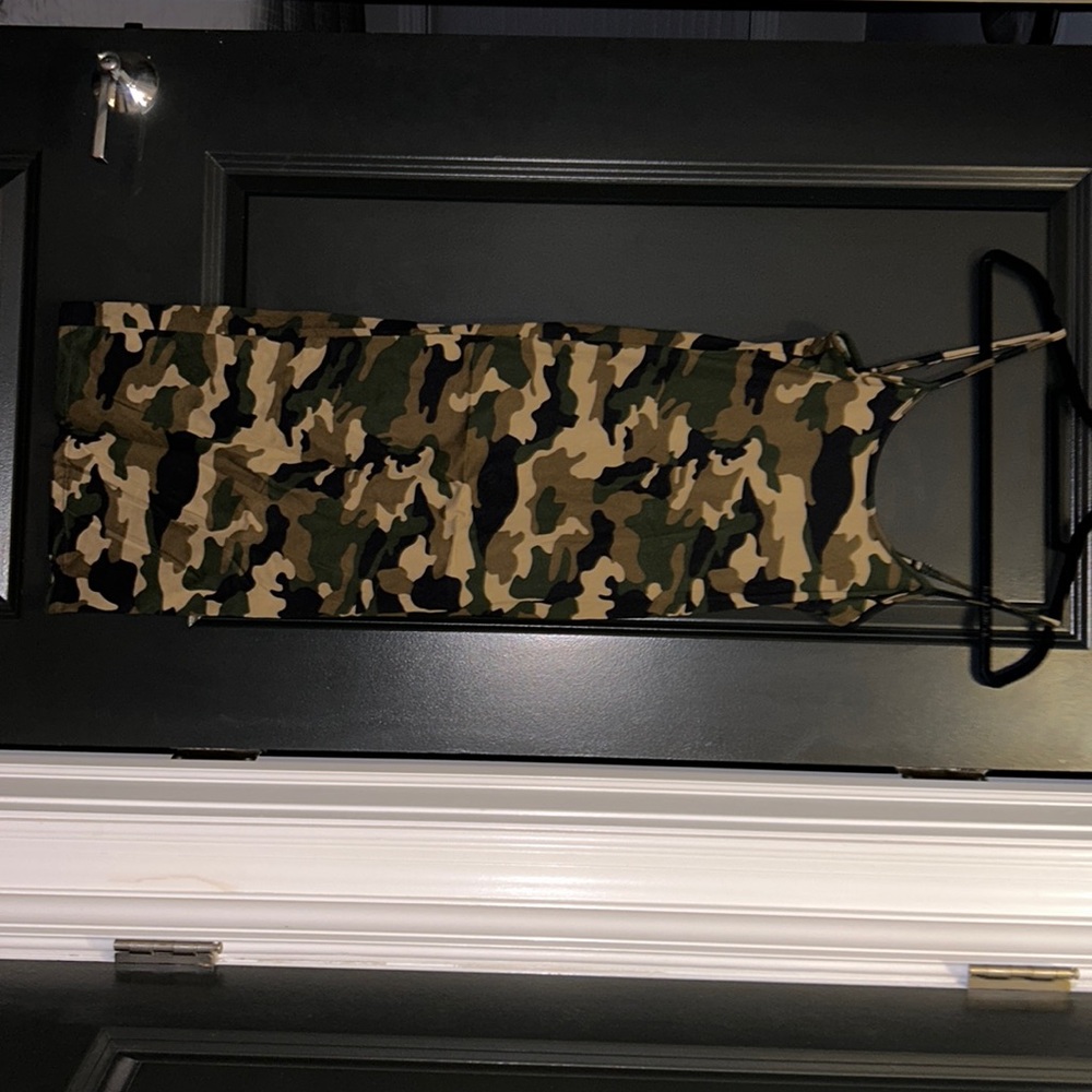 Fashion nova camo/army print maxi dress